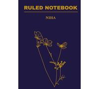 NIHA Ruled Notebook For Men and Women: 192 pages, college ruled notebook,B5(7*9in) Hardcover| For note-taking, journals & writing, - Blue