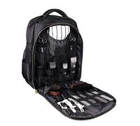 NIHANEH Portable Hairdressing Backpack for Clippers and Supplies, Large Clipper Bags for Barbers, Travel Bag for Hairstylists Tools (Black, 19 x 13.6 x 8 inches)