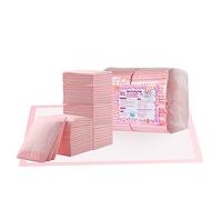 Nihao Honey Disposable Changing Pad, 50 Count, Pink (6-Layer Protection, Leak-Proof, Soft Non-Woven Fabric, Baby)