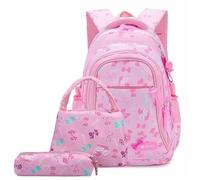 NihaoWXM Backpack Sets Large Capacity School Backpack Set for Junior High Students Double Shoulder Bag Three-Piece Suite(Color 6)