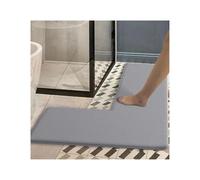 NihaoWXM L-Shaped Bath Mat Household Solid Color Bathroom Corner Non-slip Floor Mat L-shaped Shower Room Door Absorbent Foot Simple Toilet(Light Gray,120x80x45cm)