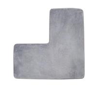 NihaoWXM L-Shaped Bath Mat L-Shaped Bath Mat Non-slip Entry Doorway Floor Rug Non Slip Corner Shower Water Absorption Bathroom Rugs(Grey)
