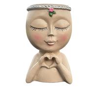 Nihcora 1 Piece Face Planter Cute Planter Decorative Plant Pots Resin Flower Face Planter Pots Face Planter