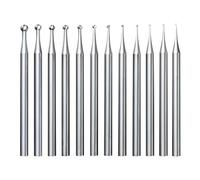 Nihcora 12Pcs Round Shape Ball Burr Set - 3/32Inch Shank Jewelry Making Burs Round Ball Shape Engraving Bits
