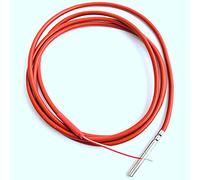 Nihcora 2 Wire PT1000 Temperature Sensor Thermistor Silicone Gel Coated 1.5Meters Probe 45mm x 5mm -50-180 Centigrade RTDs