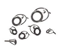 Nihcora 7Pcs/Set Fishing Rod Guides Tip Fish 5-18Mm Dia Pole Repair Kit Line Rings Eyes Set