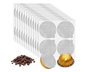 Nihcora Aluminum Foils Lids Seals - Reuse Capsules Coffee Pods 120Pcs, for Vertuoline Vertuo Reuse Coffee Pods Cover Seals 62mm