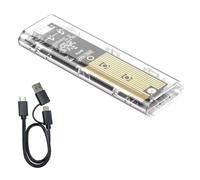 Nihcora M.2 NVMe SSD Enclosure M.2 SSD Case NVMe Enclosure USB 3.2 Gen 2 10 Gbps Transparent External Drive Case for PC Laptop