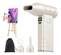 Nihcora Mini Paint Dryer for Fluid Art, Acrylic Forcing- Cordless Acrylic Paint Pouring Blower with 3 Nozzles, 5 Speed Adjustment