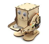 Nihcora Robot Eating Coin Wood DIY Model Teaching Learning Stem Project Kit for Kid Science Experiment Wooden Assembly Kit Wood 1Set