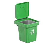 Nihcora Stainless Steel Wall-Hanging Ashtray with Lid Trash Can-Shaped Bathroom Living Room Fly Ash-Proof Punch-Free Bathroom B