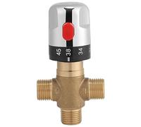 Nihcora Thermostatic Mixing Valve Solid Brass G1/2 for Shower System Water Temperature Control Pipe Basin Thermostat Control