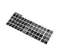 Nihcora White Letters Arabic English Keyboard Sticker Decal Black for Laptop PC