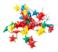 NIHENHAO 100 Pcs/Pack Multi-purpsoe Star-shaped Pushpins Set Colored Star-like Thumb Tacks Set for Office in Boards Plastic