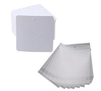 NIHENHAO 100Pcs/ Brooches Display Card Blank Kraft Paper-Tag Jewelry Packaging Card Small Business Sale Hang-Price-Tag Card