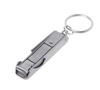 NIHENHAO 2 in 1 Cutter Bottle Opener Stainless Foldable for Key Ring Cutter Clipper Pocket Tool ith Keychain Stainless Steel