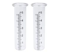 NIHENHAO 2Pcs Clear Capacity Glass Rain Gauge Replacement Tube Outdoor Garden Yard Home Suitable for Decorating Yard and Outdoor Glass