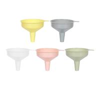 NIHENHAO 5 Pieces Wide-Mouth Plastic Funnel Set Color for Quick and Clean Cans and Container Kitchen Household Gift Food Grade PP