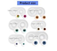 NIHENHAO 6 Sizes for Doll Eyes Mold for Doll Heavy Pupil Eye Eyeball Dome Silicone Mo Silicone