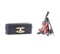 NIHENHAO 7CM Violin Miniature Musical Instrument Wooden Model with and for C