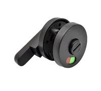 NIHENHAO Black Plastic Privacy Occupied Public Toilet for for Bathroom Indicator Door Lock WC Dressing Room Vacant Engaged Plastic + Metal