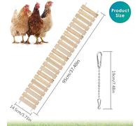 NIHENHAO Chicken Toy Chicken Natural Wood Chicken Ladder Chicken Swing Chicken Perch for Birds Poultry Ro Wood + Metal
