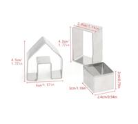 NIHENHAO Christmas House Mold 3Pcs chen Bakery Mould Supplies for House Mold Cupcake Chocolate House