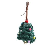 NIHENHAO Christmas Tree Pendant Crochet Ornament Car Rear Interior Decorations for Backpack Keychain Home Party Supplies Cotton Thread