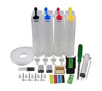 NIHENHAO Continuous Ink Supply for Inkjet Printer l Colors Refill Kits Ink for Replacement for Print ABS