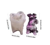 NIHENHAO Cute Dog Silicone Molds a Gypsum Plaster Candle Mold Epoxy Resin Casting Mould Making Crafts Home Ornament Silicone