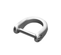 NIHENHAO D-Rings Screw In Shackle Horseshoe Buckle Horseshoe Shape D Rings D-Shaped Metal Hoop Replacement for Leather Crafts-Titanium 12 inner di