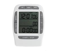 NIHENHAO Digital LCD Multi-Channel Timer CountDown Laboratory 3 Channel Timers 99 Hours Metal Plastic Electrical Components