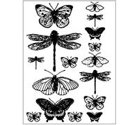 NIHENHAO for Butterfly Silicone Clear Stamp Seal Scrapbook Embossing Album Silicone