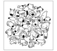 NIHENHAO Funny Dogs Background Silicone Clear Seal Stamp for Scrapbooking Embossing Photo Album Decorative Silicone