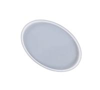 NIHENHAO Gemeotric Oval Coaster Mold Resin Silicone Molds Crystal Glue Oval Storage Tray Mold for Making Fruit Storage Plate Silicone