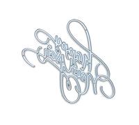 NIHENHAO Happy New Year Metal Cutting Dies Stencil Scrapbooking Album Stamp Embossing 0.8Mm Imported Carbon Steel