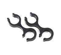 NIHENHAO Hiking Clips, 2 Pieces king mps Rubber 8-Shaped Double Rods Buckle Connector for Outdoor Hiking Walking