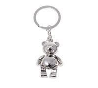 NIHENHAO Metal Movable Bear Keychain Nice Car for Key Ring Fashion 3D Animal Keyring Lucky Charm Hanging Pendant Gift for Men & W Alloy