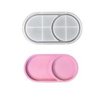NIHENHAO Oval Silicone Coasters Moulds Epoxy Resin Molds for Jewelry Bead Storage Tray Art Craft Office Decoration