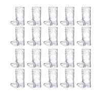 NIHENHAO Pack of 20 Boots Clear Plastic Shot Glasses Cowboy Theme Decoration Cowboy Boot Plastic Cup Fun Party Supplies