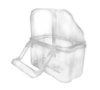 NIHENHAO Parakeet Feeder Box Pet Cage Plastic Food Container Birds Clear Dispenser Gift for Pet Bird Owner Easy to Use and Clean Plastic