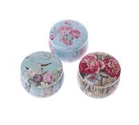 NIHENHAO Retro Round Tin Box Tea Candy Jewelry Coin Cans Storage Makeup Container for