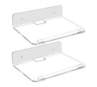 NIHENHAO Storage Rack Acrylic Shelf Clear Wall Mounted Thick TransparentsFloating Display Stick Bathroom Kitchen LedgesOrganizers Acrylic