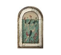 NIHENHAO Swimming Wall Art Bathroom Decoration Plane Printing Painting Fake Window Wood + Graphic Printing