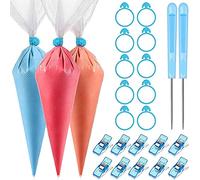 NIHENHAO Tipless Piping Bags Piping Pastry Bag for Royal Icing Bags Best Frosting Icing Bags Decorating Tools for Cake Plastic + Silicone