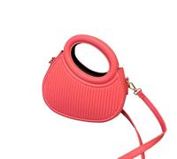 NIHENHAO Women PU Leather Shoulder Bag Half Moon Bag Solid Color Crossbody Bag Large Capacity Bag Girl Casual Messengers Bag
