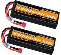 Nihewo 11.1V RC Battery 3S 3300mAh 50C Hardcase T for Car Truck Boat 2Pcs