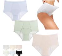 Nihexo Eternaldries Leak Proof Underwear, Eternaldries Leakproof Underwear, High Waisted Leakproof Period Pants, Everdries Leakproof Panties for Over 60 (3Pcs C, L)