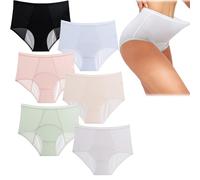 Nihexo Eternaldries Leak Proof Underwear, Eternaldries Leakproof Underwear, High Waisted Leakproof Period Pants, Everdries Leakproof Panties for Over 60 (6Pcs, 4XL)