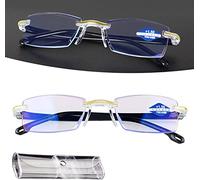 Nihexo Progressive Far and Near Dual-Use Reading Glasses, High Hardness Anti-blue, Multifocus Reading Glasses (+1.50/FOR 50-55)